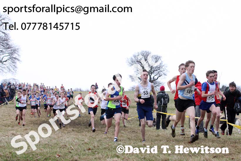 Boys under-15s, 2018 Northern Cross Country Champs., Harewood House, Leeds. Photo: David T. Hewitson/Sports for All Pics